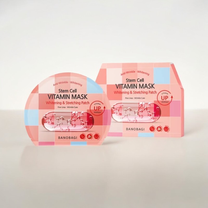 Mặt Nạ Banobagi Vitamin Mask Whitening & Stretching Patch Hộp 10 Miếng Mặt Nạ Banobagi Vitamin Mask Whitening & Stretching Patch Hộp 10 Miếng