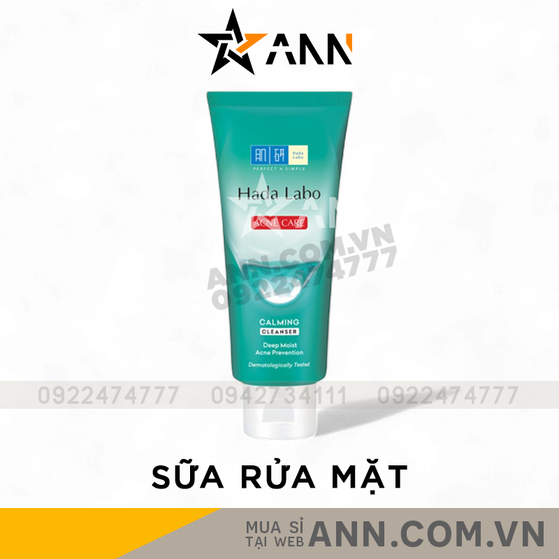 25216_bia-38_20240923161611-1.png Sữa Rửa Mặt Hada Labo Màu Xanh Lá Acne Care Calming Cleanser Cho Da Mụn 80g - 8935006543140