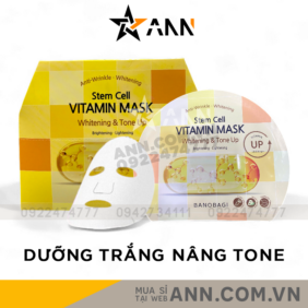 Mặt Nạ Banobagi Màu Vàng Stem Cell Vitamin Mask Whitening Tone Up Hộp 10 Miếng - 8809486365328