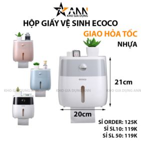 Hộp Giấy Vệ Sinh Treo Tường Ecoco 2 Tầng - HGVSECOCO