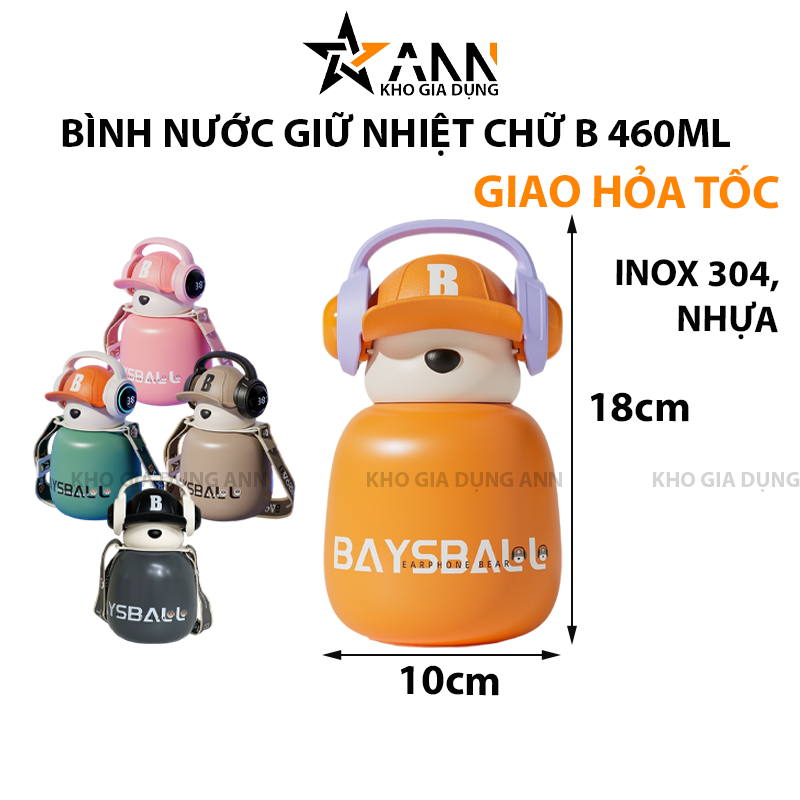 25242_200_20250320111328-1.png Bình Nước Giữ Nhiệt Hình Gấu Chữ B 460ml 18x10cm - BGNHTGCB