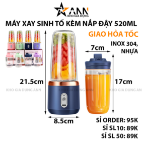 Máy Xay Sinh Tố Kèm Nắp Đậy 520ml - MXSTKND