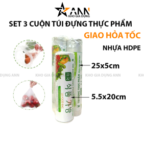 Set 3 Cuộn Túi Đựng Thực Phẩm - S3CTDTP