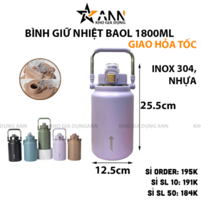 Bình Giữ Nhiệt Baol Có Quai Xách WY17 1800ml - BGNBALWY17