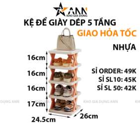 Kệ Để Giày Dép 5 Tầng Chữ X - KDGD5TCX