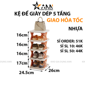 Kệ Để Giày Dép 5 Tầng Chữ X - KDGD5TCX