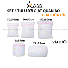 Set 5 Túi Lưới Giặt Quần Áo - Túi Giặt Đồ Máy Giặt - S5TLGQA