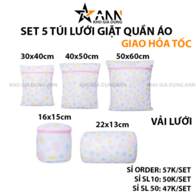 Set 5 Túi Lưới Giặt Quần Áo - S5TLGQA