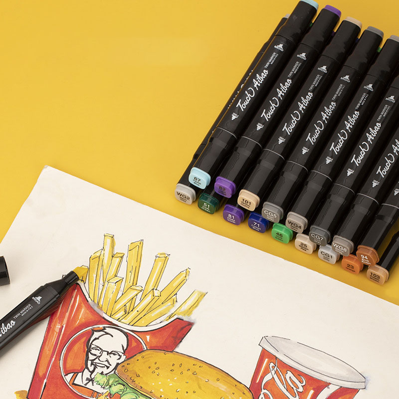 25327_o1cn01xqjk2f1mzovjgjgd2-1011104968-0-cib_20240928180700-3.jpg Bút Màu Dạ Quang Marker Touch - Viết Màu 60 Màu - BDQ60M