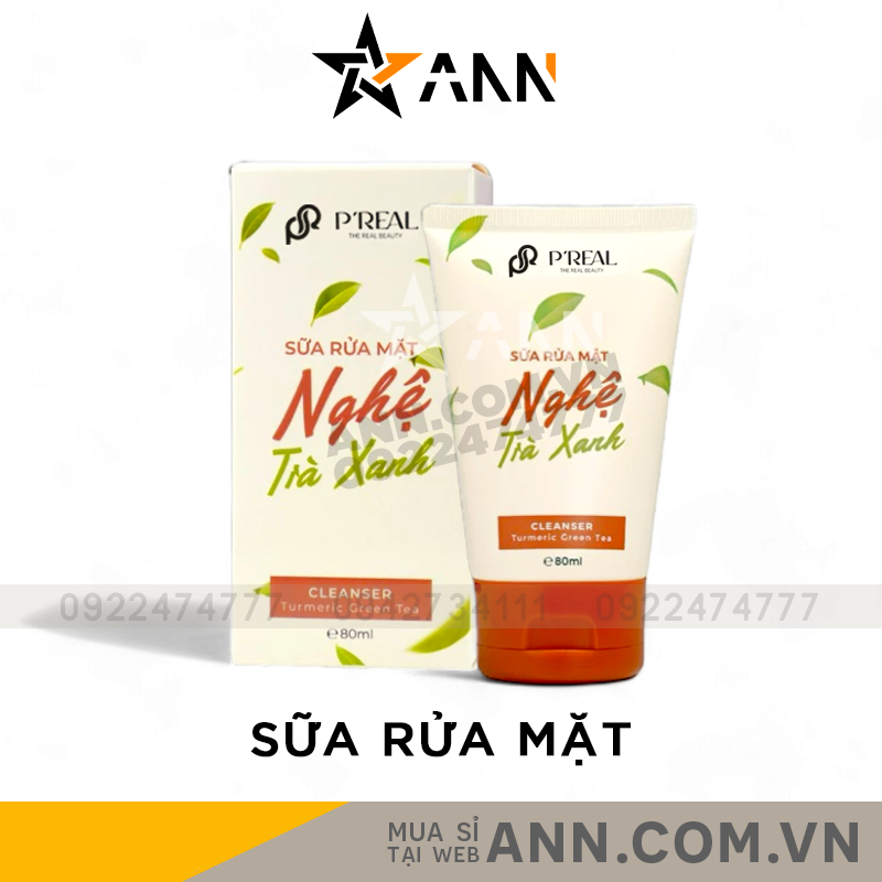 25352_bia_20241001172245-1.png Sữa Rửa Mặt P'Real Sica White Nghệ Trà Xanh Turmeric Green Tea Cleanser 80ml - 8936226110327
