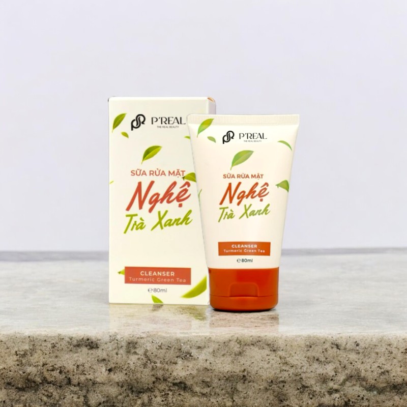 Kho sỉ sữa Rửa Mặt P'Real Sica White Nghệ Trà Xanh Turmeric Green Tea Cleanser 80ml Kho sỉ sữa Rửa Mặt P'Real Sica White Nghệ Trà Xanh Turmeric Green Tea Cleanser 80ml