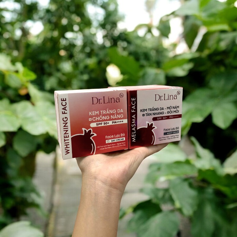 25355_z5889526282657-2631cdf23bcee8704f4a50772d88f69e-photoroom_20241002171026-2.jpg Combo Kem Face Dưỡng Trắng Da Mặt Dr.Lina Lựu Đỏ Ngày Đêm 25g Hỗ Trợ Trắng Da Mờ Nám - CBKFLD