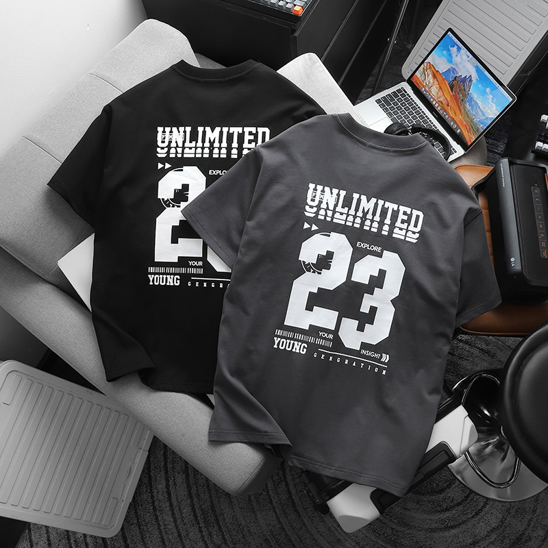 25362_z5896028120607-6217ed92c924f362609d2b29ccbffd41_20241005145038-1.jpg Áo Thun Nam Cổ Tròn Pack Hourse In Chữ Unlimited 23 - Có Big Size 100kg - AB522