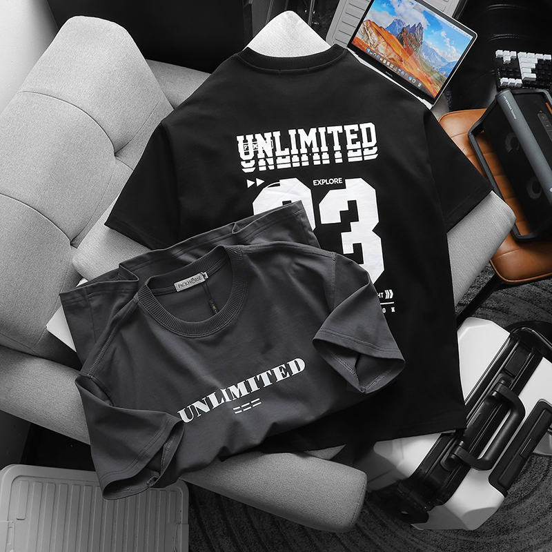 25362_z5896028129905-312a11492c70d28fac4b3f739bc977e0_20241005145038-1.jpg Áo Thun Nam Cổ Tròn Pack Hourse In Chữ Unlimited 23 - Có Big Size 100kg - AB522