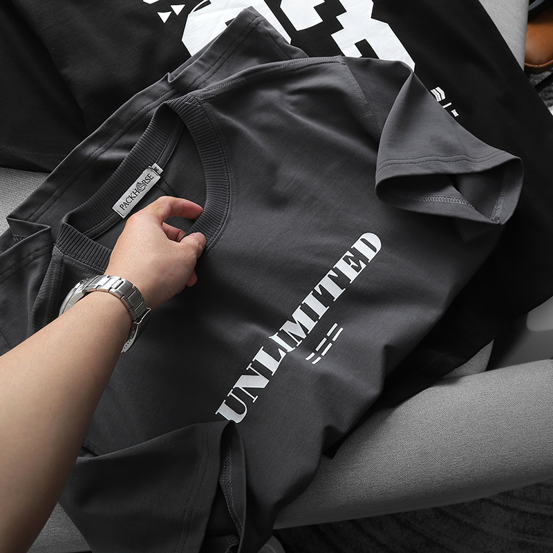 25362_z5896028232936-9db29c2ebd2e9b80636558751edbe749_20241005145042-1.jpg Áo Thun Nam Cổ Tròn Pack Hourse In Chữ Unlimited 23 - Có Big Size 100kg - AB522