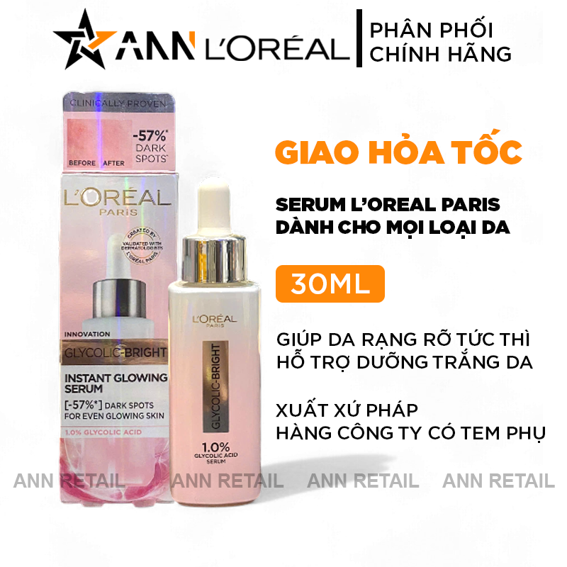 25388_biaaa_20241008085820-15.png Serum Dưỡng Sáng Da Tức Thì Loreal Paris Glycolic-Bright Instant Glowing Serum 30ml - 8994993016587