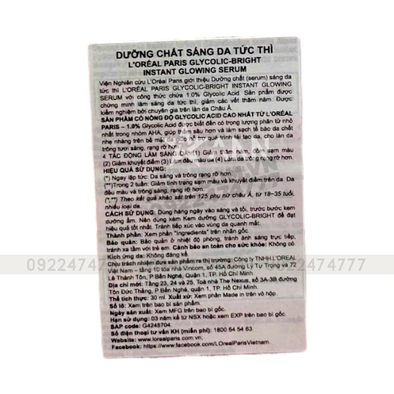 25388_serum-loreal-hong-tem-photoroom_20241007152630-9.jpg Serum Dưỡng Sáng Da Tức Thì Loreal Paris Glycolic-Bright Instant Glowing Serum 30ml - 8994993016587