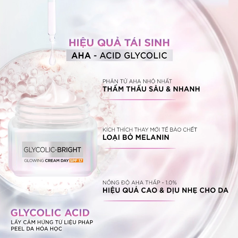 25391_kem-duong-loreal-hong-trang-photoroom-1_20241007174930-9.png Kem Dưỡng Trắng Da Loreal Paris Ban Ngày Glycolic-Bright Glowing Cream Day SPF 17 50ml - 8994993016525