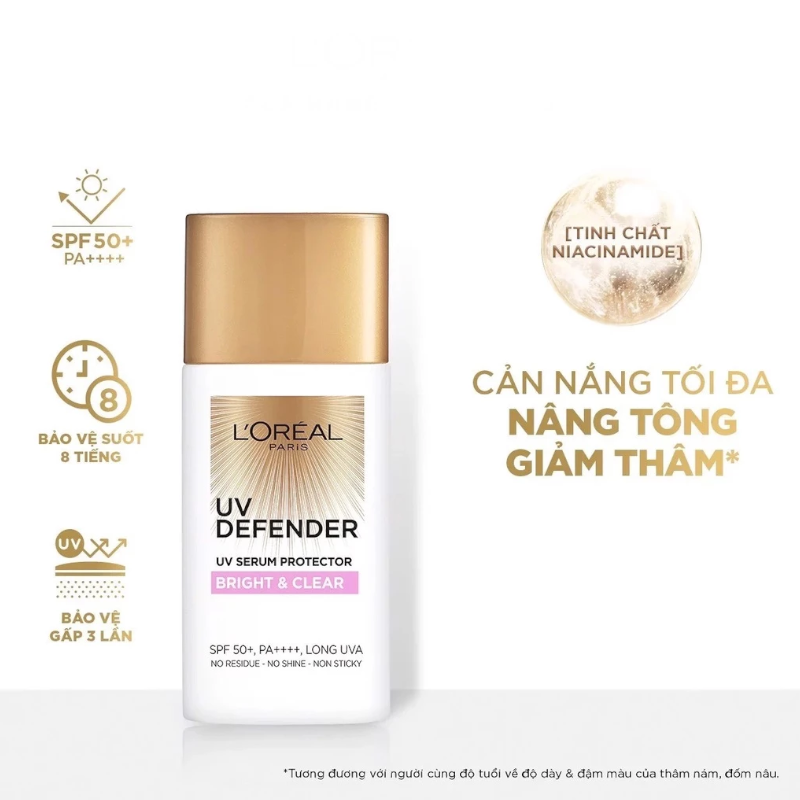 25392_kcn-bright-loreal-phu-photoroom-2_20241008101232-11.png Kem Chống Nắng Loreal Paris Nâng Tone Giảm Thâm Bright & Clear With Niacinamide SPF50+ PA++++ 50ml Loreal - 8994993014668