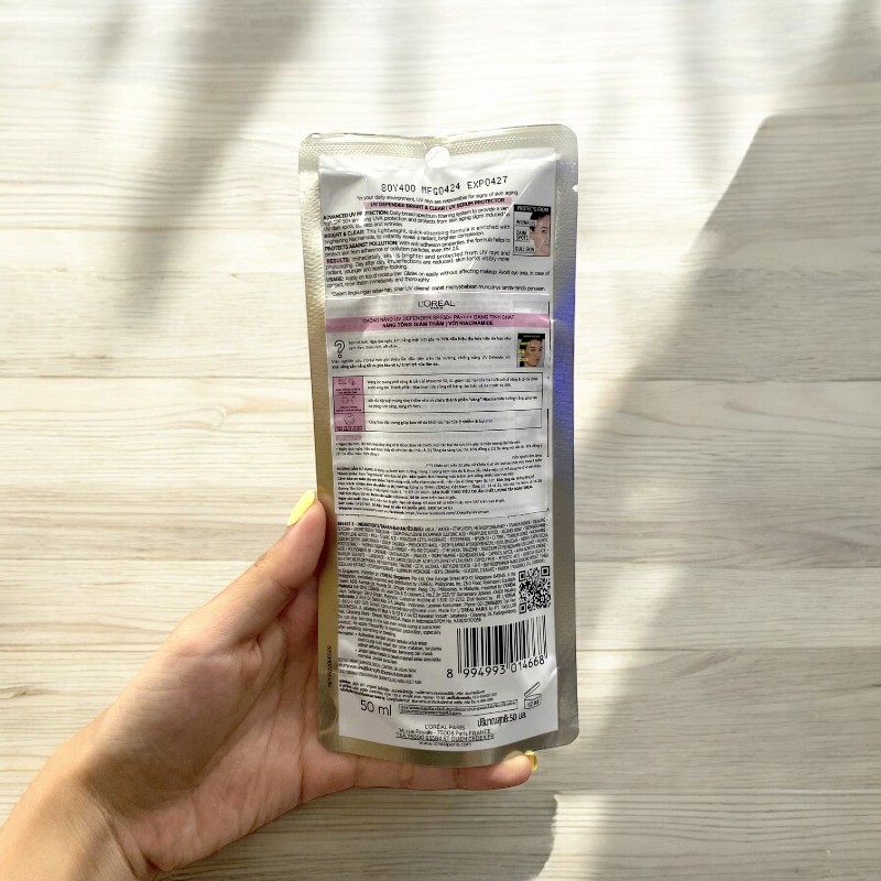 25392_kcn-bright-loreal-phu-photoroom_20241008101234-8.jpg Kem Chống Nắng Loreal Paris Nâng Tone Giảm Thâm Bright & Clear With Niacinamide SPF50+ PA++++ 50ml Loreal - 8994993014668