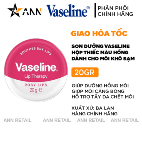 Son Dưỡng Vaseline Hộp Thiếc Màu Hồng Lip Therapy Rosy Lips 20g - 50064861