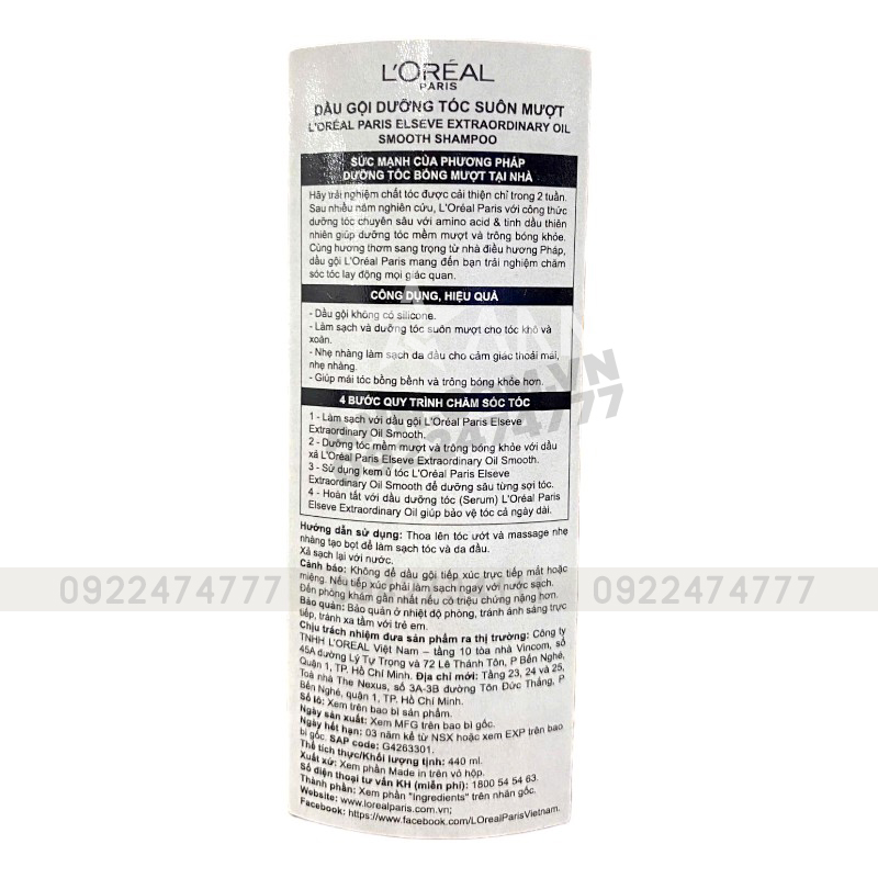 25464_dau-goi-loreal-phu-photoroom-2_20241017101528-17.jpg Dầu Gội Loreal Paris Elseve Extraordinary Oil Smooth Giúp Tóc Suông Mượt 440ml Loreal - 6923700914047