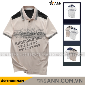 Áo Thun Nam Cổ Bẻ Pack Horse Họa Tiết Ngôi Làng Cổ Điển (Có Size 3x) - CS234