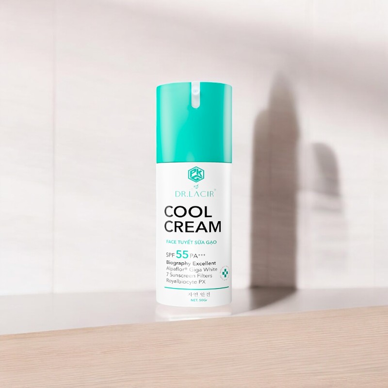 Nguồn sỉ kem Chống Nắng Dr Lacir Cool Cream Face Tuyết Sữa Gạo Dưỡng Trắng Da Ban Ngày 50g Nguồn sỉ kem Chống Nắng Dr Lacir Cool Cream Face Tuyết Sữa Gạo Dưỡng Trắng Da Ban Ngày 50g