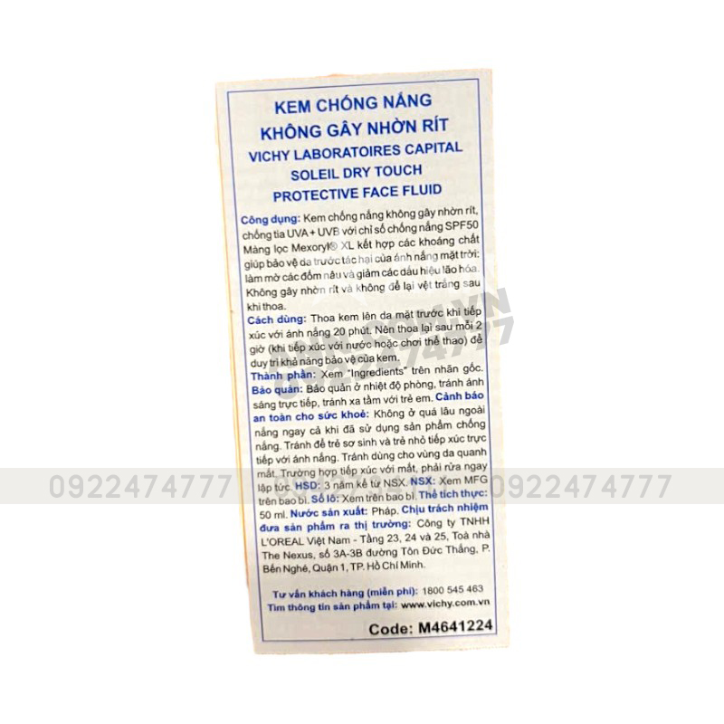 Kem Chống Nắng Vichy Capital Soleil 50ml Kem Chống Nắng Vichy Capital Soleil 50ml