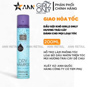 Dầu Gội Khô Girlz Only Màu Xanh 200ml - Dầu Gội Khô Hương Trái Cây - 5021320098657