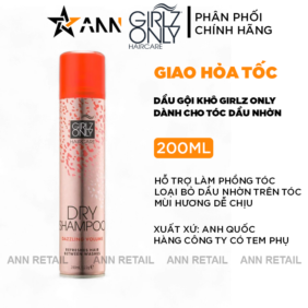 Dầu Gội Khô Girlz Only Màu Cam 200ml - Dầu Gội Khô Làm Phồng Tóc - 5021320098688