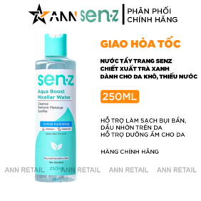 Nước Tẩy Trang Senz Aqua Boost Micellar Water Chiết Xuất Trà Xanh 250ml - Nước Tẩy Trang Cho Da Khô - NTTTXSZ