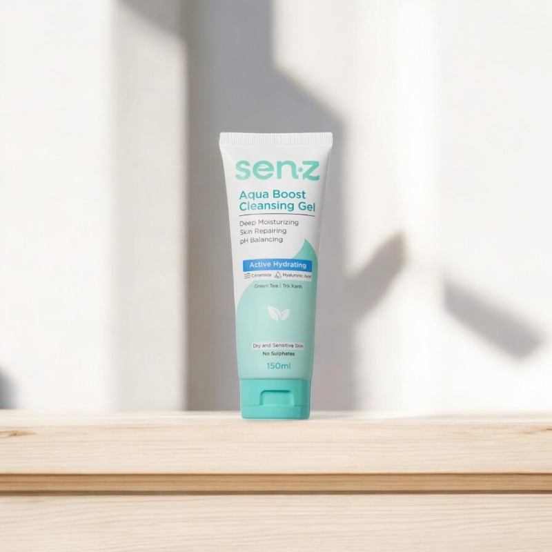 Sữa Rửa Mặt Senz Aqua Boost Cleansing Gel Chiết Xuất Trà Xanh 150ml - Sữa Rửa Mặt Cho Da Khô Sữa Rửa Mặt Senz Aqua Boost Cleansing Gel Chiết Xuất Trà Xanh 150ml - Sữa Rửa Mặt Cho Da Khô