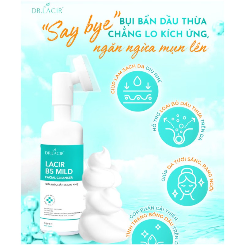 Sữa Rửa Mặt Dr Lacir B5 Dịu Nhẹ Cho Da Nhạy Cảm 150ml Sữa Rửa Mặt Dr Lacir B5 Dịu Nhẹ Cho Da Nhạy Cảm 150ml