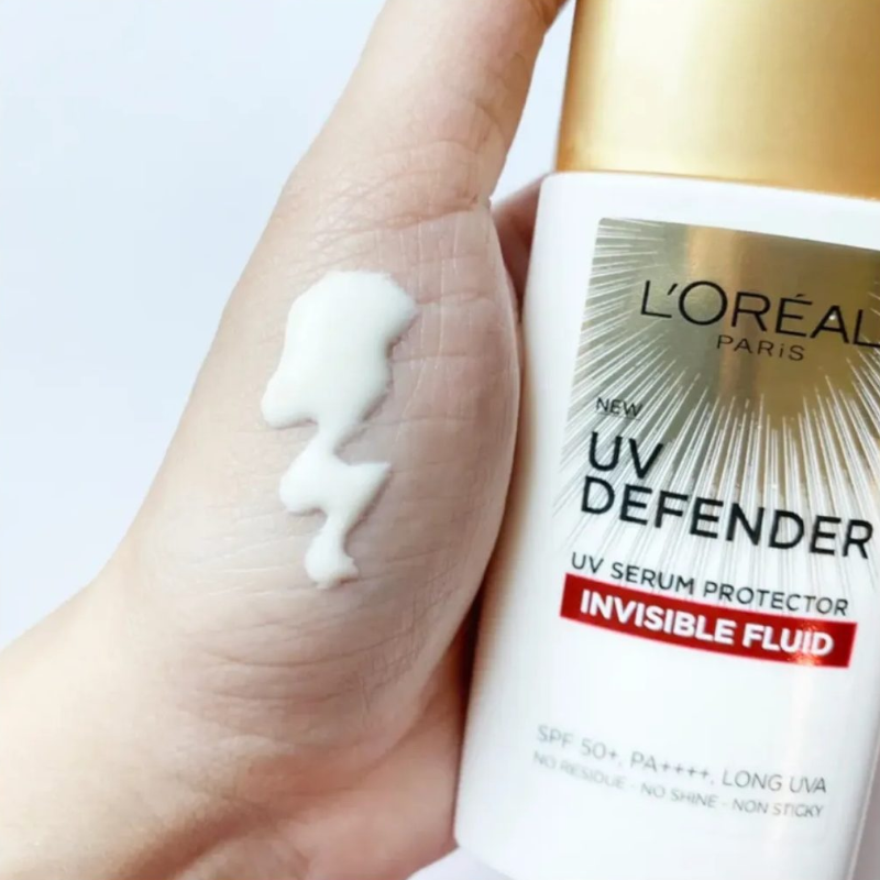 25523_kcn-loreal-do-phu-photoroom-1_20241028090425-13.png Kem Chống Nắng Loreal Paris Cho Da Thiên Dầu Defender Serum - Invisible Resist SPF50+ PA++++ 50ml Loreal ( Vạch Đỏ) - 8994993018086