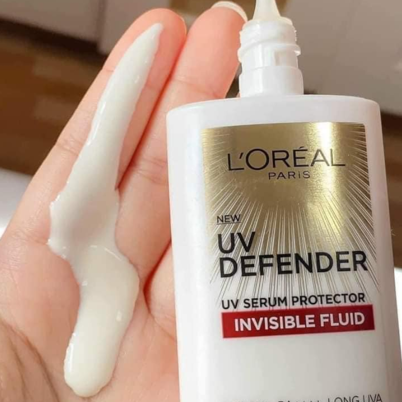 25523_kcn-loreal-do-phu-photoroom_20241028090426-11.png Kem Chống Nắng Loreal Paris Cho Da Thiên Dầu Defender Serum - Invisible Resist SPF50+ PA++++ 50ml Loreal ( Vạch Đỏ) - 8994993018086