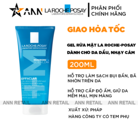 Gel Rửa Mặt La Roche-Posay - Dành Cho Da Dầu Nhạy Cảm 200ml - 3337872411083