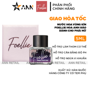 Nước Hoa Vùng Kín Foellie Cherry Blossom Màu Tím 5ml - 8809620750690