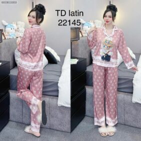 Đồ bộ pijama latin quần dài áo tay dài in hình thú dễ thương - DBO5165