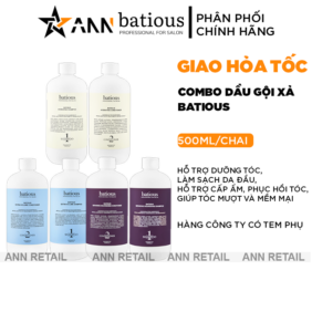 Combo Dầu Gội Xả Batious 500ml Chính Hãng - CBDGXBT