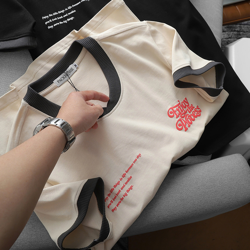 25592_z5988130798528-bd95e6d5479e9f160534c39eade4454b_20241102114139-11.jpg Áo Thun Nam Cổ Tròn Pack Horse In Nổi Chữ Enjoy The Process (Có Size 3x) - AB523