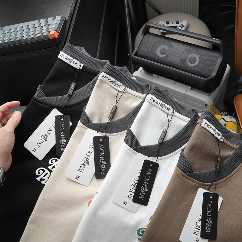 25592_z5988130830971-268dd2f59f30efa8e870b1edc002a992_20241102114141-11.jpg Áo Thun Nam Cổ Tròn Pack Horse In Nổi Chữ Enjoy The Process (Có Size 3x) - AB523