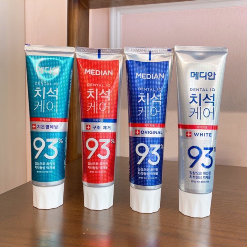 25595_6b8d2f72ea771b184e02e1c47e23a466_20241102161341-1.jpg Kem Đánh Răng Median Màu Xanh Ngọc Dental IQ 93% Tartar Protection Toothpaste Gum 120g - 8809585101445