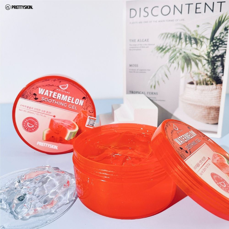 Gel dưỡng da đa năng chiết xuất dưa hấu Pretty Skin Gel Dưỡng Da Đa Năng Prettyskin Dưa Hấu Watermelon Soothing Gel 300ml - 8809733211835