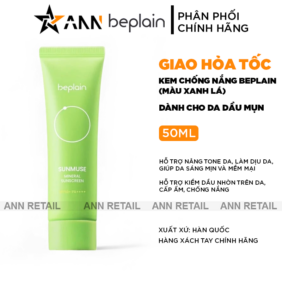 Kem Chống Nắng Beplain Sunmuse Màu Xanh Lá - Dành Cho Da Dầu Mụn 50ml - 8809623942023