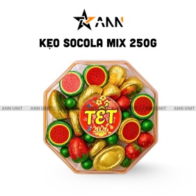 Hộp Socola Mix Bát Giác 250G Hộp Tết 2026 - KSTC3DHBG250