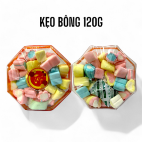 Hộp Kẹo Bông Bát Giác 120G Hộp Tết - KBHBG120