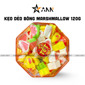 Kẹo Dẻo Bông Marshmallow 120g Thơm Ngon - Hộp Bát Giác Hộp Quà Tết 2026 - KBHBG120