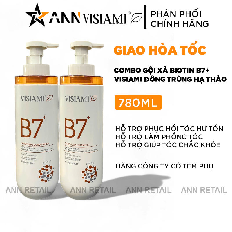 25631_1_20241106144523-2.png Combo Dầu Gội Xả Visiami Biotin B7+ Cordyceps Đông Trùng Hạ Thảo 780ml - 6940686505847