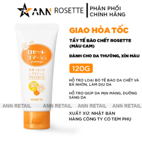 Tẩy Tế Bào Chết Rosette Màu Cam Gommage Bright Peel Gel Cho Da Thường Xỉn Màu 120g - 4901696542354